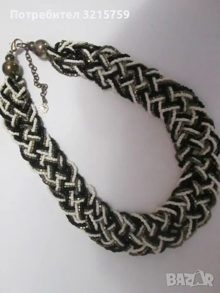 Красиво винтидж дамско колие , стъклени мъниста, снимка 1