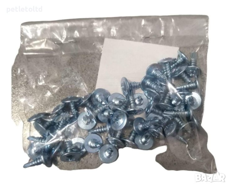 Винт за ламарина с широка периферия тип копче 4,2 мм Х 13 мм - 50 бр, снимка 1