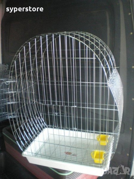 Клетка за големи Папагали, Птици, Супер голяма XXXL2 с объл покрив тънка тел малки отвори 1см - Жако, снимка 1