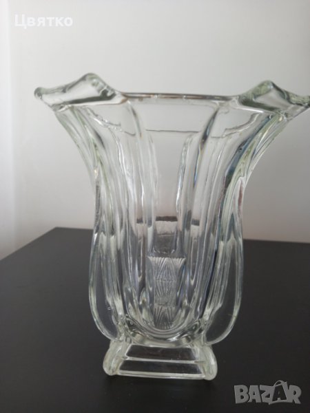 Ваза стъклена старинна от 60-те години , снимка 1