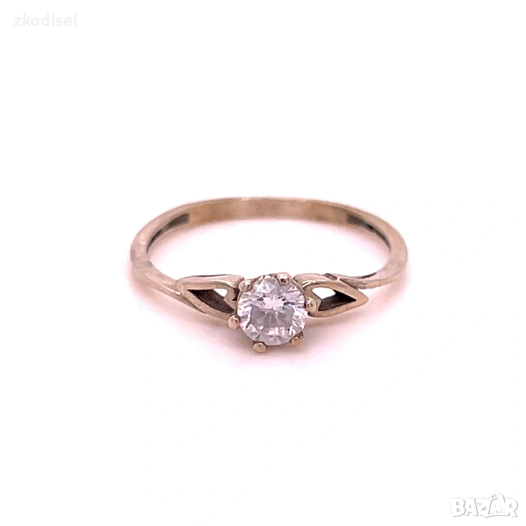 Златен дамски пръстен 1,50гр. размер:54 14кр. проба:585 модел:4931-1, снимка 1