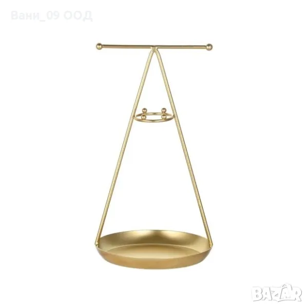Златиста метална поставка за бижута , снимка 1