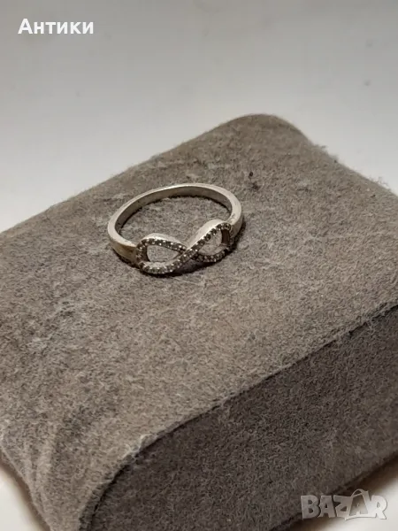 Сребърни пръстени Безкрайност , снимка 1