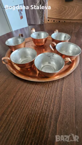 Продавам меден сервиз за кафе, снимка 1