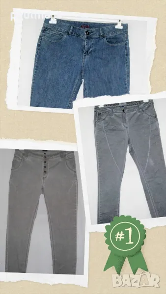 Три броя / Маркови дънки "Elle by Mango", "Liv by Diesel", "Cecil" / голям размер , снимка 1