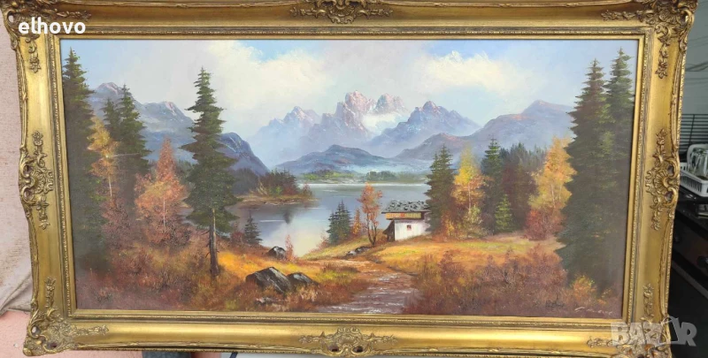 Голяма картина "Планински пейзаж", снимка 1