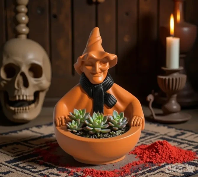 Молд кашпа вещица Хелоуин , снимка 1