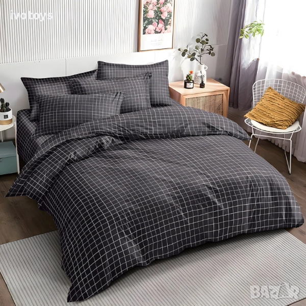 Двулицево спално бельо с два горни плика, 7 части - Код WS18375, снимка 1