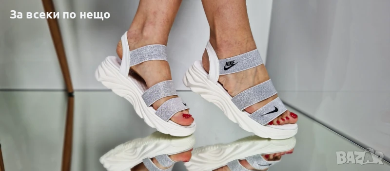Nike Дамски Сиви Сандали С Бяла Подметка Найк от 36 до 41 номер Код P746, снимка 1