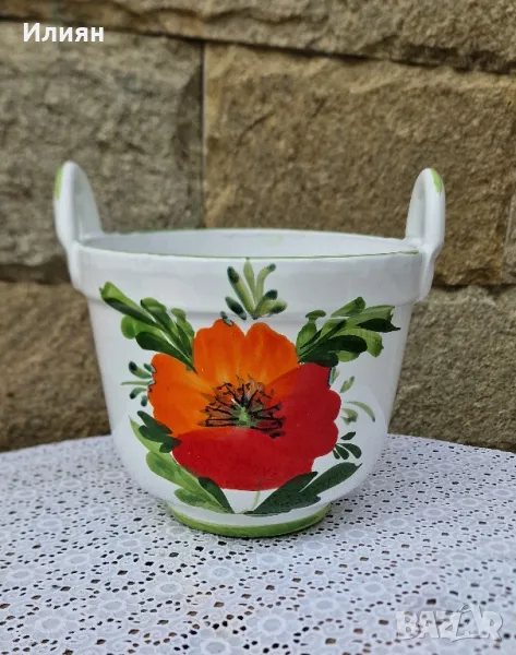 Много красива италианска керамична кашпа

, снимка 1