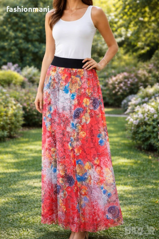 Дълга пола солей - код 551, снимка 1