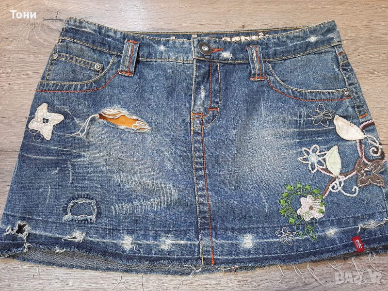 Дамска дънкова пола, снимка 1