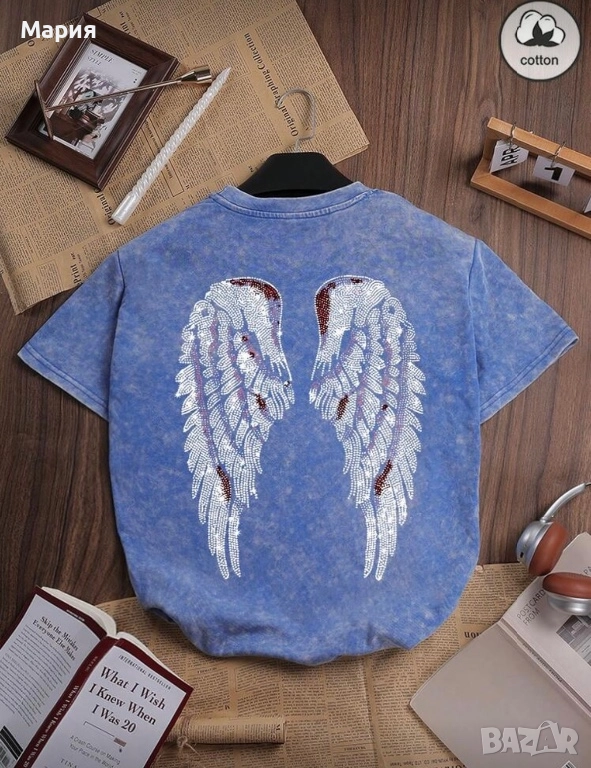 Тениска с крила на гърба, снимка 1