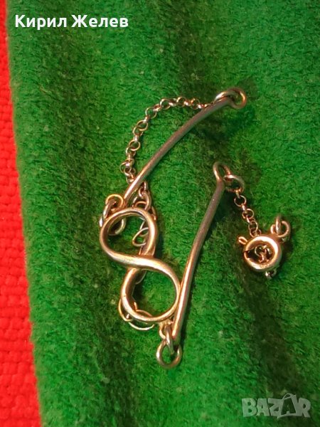 ФИНА СРЕБЪРНА ФЕШЪН АРТ ГРИВНА със СИМВОЛ на БЕЗКРАЙНОСТ - СРЕБРО 925 ПРОБА 38741, снимка 1