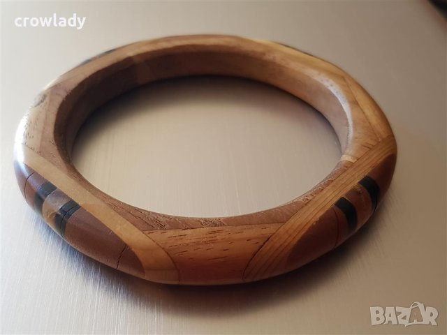 Дизайнерска ръчно изработена идианска дървена гривна, снимка 4 - Гривни - 42271430