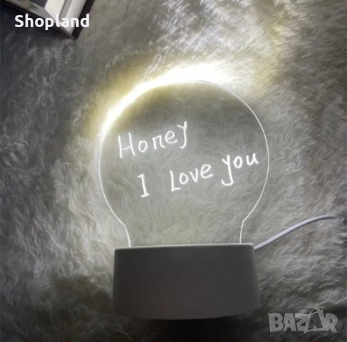Светеща LED дъска за рисуване, снимка 2 - Настолни лампи - 41994226