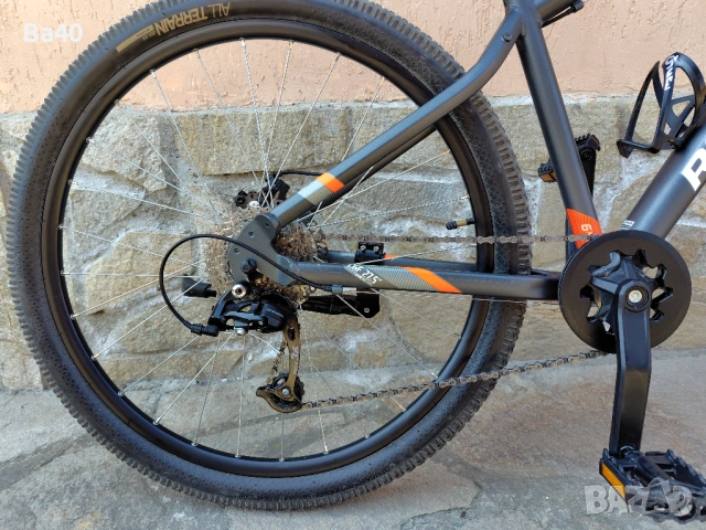 Планински велосипед Rockrider ST 120, 27,5", СИВО/ОРАНЖЕВО, снимка 2 - Велосипеди - 53869633