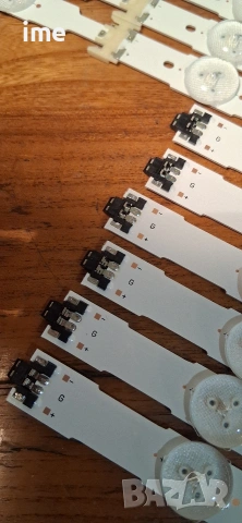 НОВ LED ПОДСВЕТ 6 броя V5DU-550DCB-R1  8 броя светодиоди 6 броя V5DU-550DCA-R1 6 броя светодиоди, снимка 2 - Части и Платки - 53296253