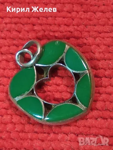 СЪРЦЕВИДЕН СКЪПОЦЕНЕН СРЕБЪРЕН ПЕНДАНТ СРЕБРО ВИСОКА ПРОБА с ЮВЕЛИРНО ШЛИФОВАН ЗЕЛЕН ЯСПИС 48965, снимка 11 - Колиета, медальони, синджири - 49122707