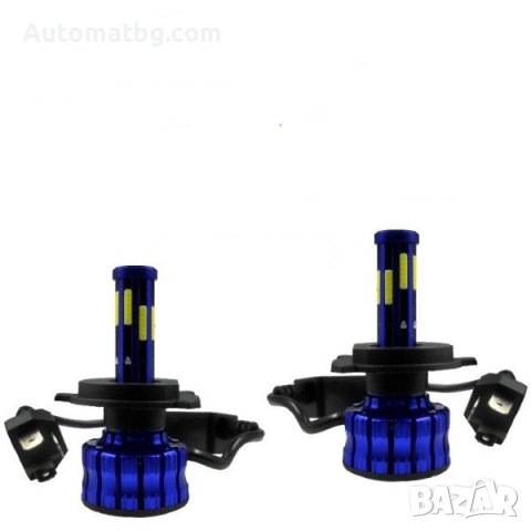 Комплект диодни крушки Automat, H4, DC 12V-24V, 55W, Син, снимка 2 - Аксесоари и консумативи - 39554147