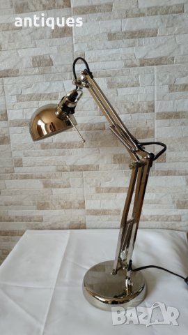 Никелирана настолна лампа за бюро, снимка 5 - Антикварни и старинни предмети - 34443241