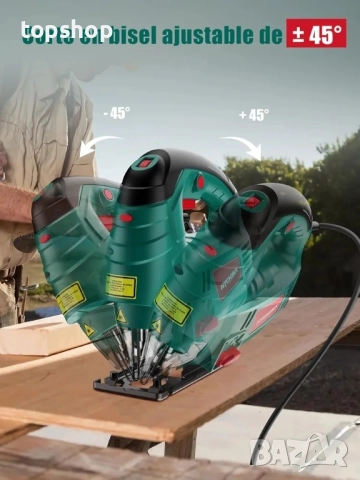 800 W мотор и 7 регулируеми настройки: прободният трион има мощен меден мотор с мощност 800 W..., снимка 4 - Гедорета - 51637921