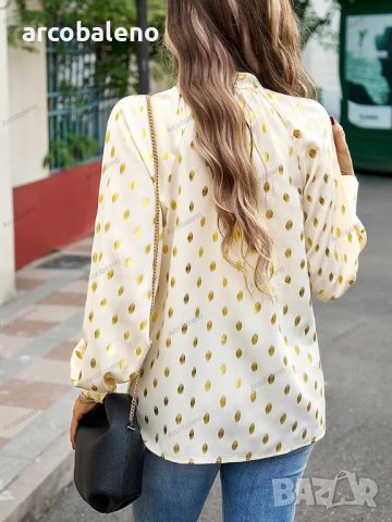 Темпераментна дамска риза на точки, 4цвята , снимка 5 - Ризи - 41408675