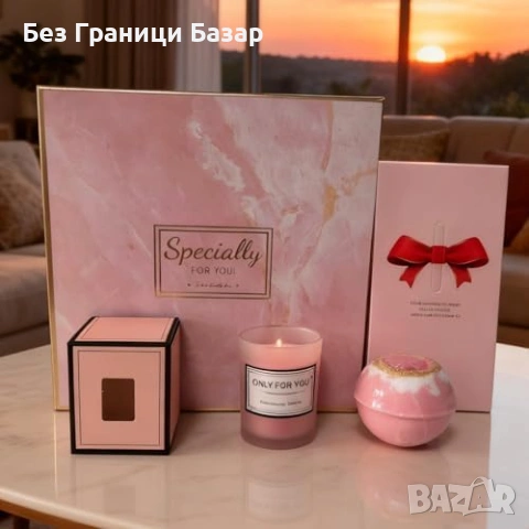 Нов подаръчен сет Луксозен подарък за мама SPA комплект с чаша и свещ, снимка 3 - Подаръци за жени - 53843129