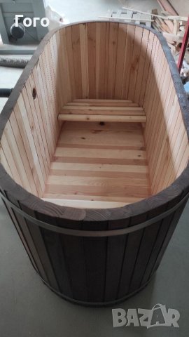 Дървено джакузи с външна печка-двуместно, снимка 4 - Басейни и аксесоари - 40592235