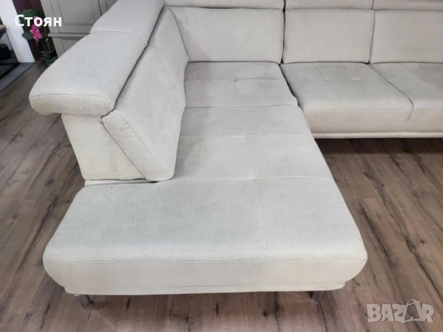 ПРОМОЦИЯ!!! Бежов П - образен ъглов диван ZE-EM20021, снимка 3 - Дивани и мека мебел - 52838362