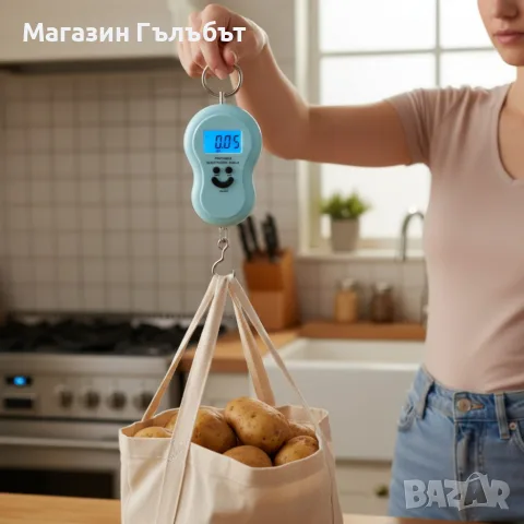 Преносим електронен кантар, до 50 кг, ръчен