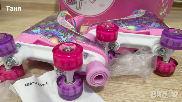 BYOX Регулируеми ролкови кънки UNICORN 35-38, снимка 5 - Ролери, кънки - 53783951