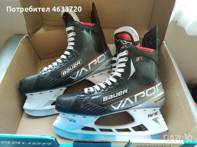 Кънки за лед, хокей Bauer Vapor 3X, номер 46.5, 47, снимка 4 - Зимни спортове - 52583795