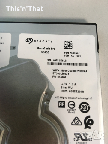 Controler за хард диск Segate barraCuda PRo 500 gb, снимка 3 - Външни хард дискове - 36182532