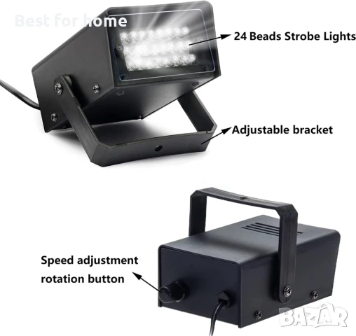  Мини LED стробоскопична светлина, снимка 2 - Лед осветление - 51324504