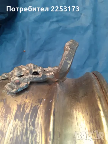 Голяма бронзова кашпа, снимка 5 - Антикварни и старинни предмети - 48135503