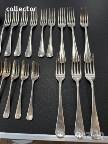 Комплект прибори за хранене / дебело посребрени. №7873, снимка 5 - Антикварни и старинни предмети - 53481409