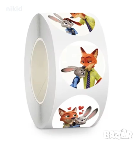 100 бр Зоотопия Зоотрополис Zootropolis малки самозалепващи лепенки стикери ръчна подарък, снимка 5 - Други - 53362595