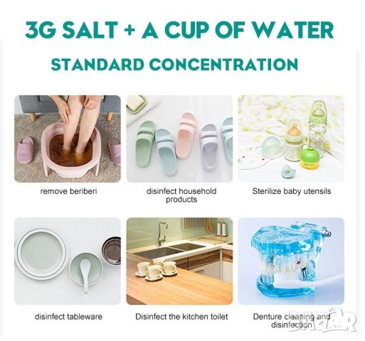 Генератор на Дезинфектант чрез Електролиза на Вода и Сол = Натриев Хипохлорит - Хипохлорна Киселина , снимка 10 - Други - 41321391