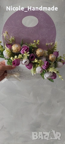 Букети с бонбони и цветя, снимка 3 - Други - 52738755