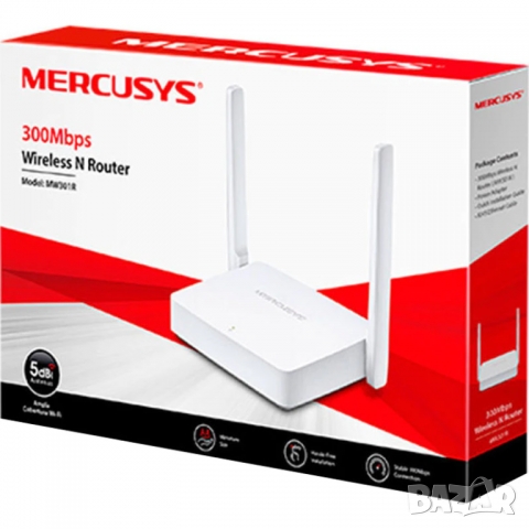 Рутер Wireless Mercusys MW301R, 300 Mbps, снимка 4 - Рутери - 36055348