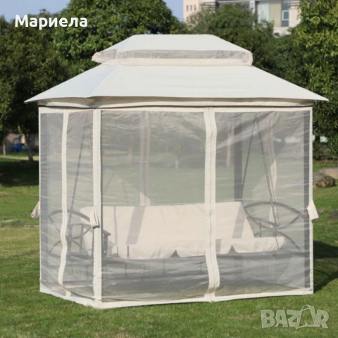 Луксозна градинска шатра с люлка и функция сън за пълен релакс, снимка 7 - Градински мебели, декорация  - 53337577