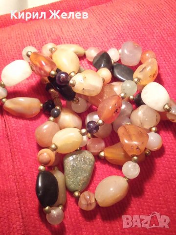 ПРЕКРАСНО АРТ КОЛИЕ от ХАЛЦЕДОН и БРОНЗ 5051 12579, снимка 9 - Колиета, медальони, синджири - 29546433