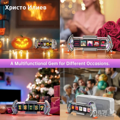 Divoom Цифров часовник с Информативен дисплей с APP контрол за геймъри, снимка 8 - Друга електроника - 53096196