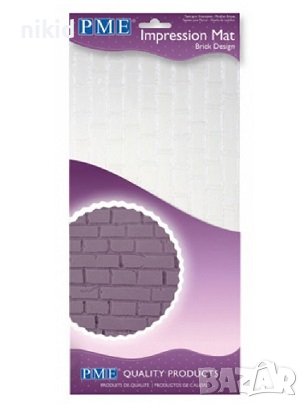 Тухли текстура релеф релефно платно пластмасов стенсил отпечатък фондан