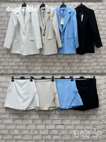 Дамски Комплект от две части пола панталон и сако, снимка 2 - Комплекти - 51145382