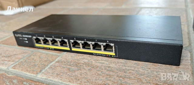8 портов гигабитов PoE+ управляем суич Zyxel GS1900-8HP, снимка 3 - Суичове - 53399970