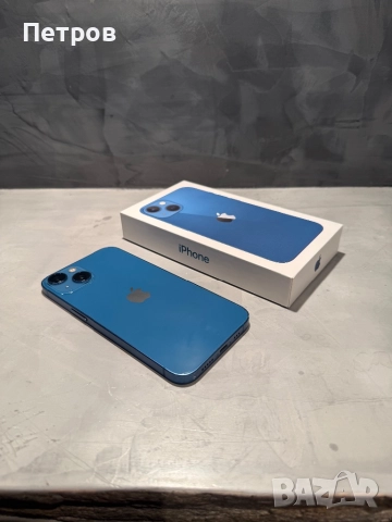 100% батерия! ПЕРФЕКТЕН Iphone 13 128 GB Blue, снимка 3 - Apple iPhone - 52159448