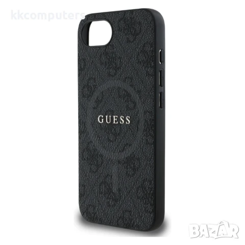 Оригинален кейс Guess HC MagSafe PU 4G Ring Classic Logo, За iPhone 16e, Черен, снимка 4 - Калъфи, кейсове - 50448491