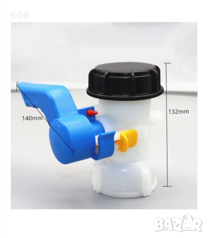 Клапан клапа за резервоар 1000л, Raccord 60 мм, пластмаса, снимка 2 - Други инструменти - 52698803